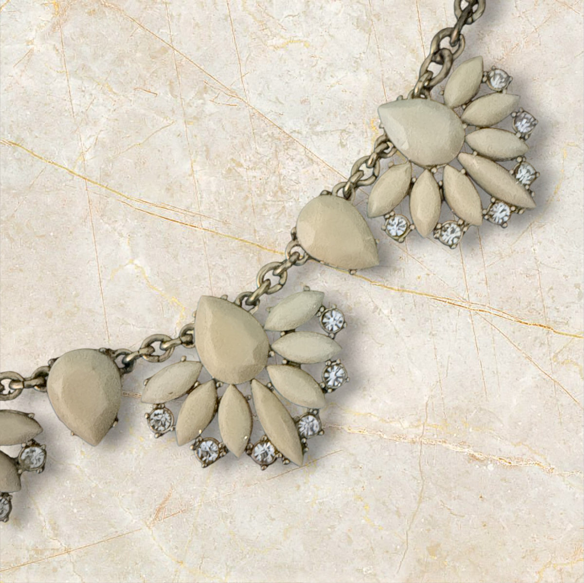 J Crew - Cream Enamel Statement Necklace