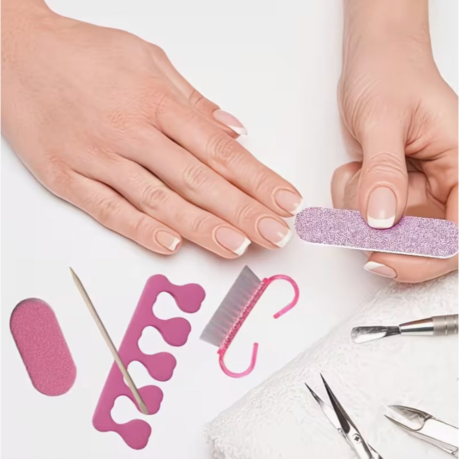 Pink manicure care kit – 6 pc set