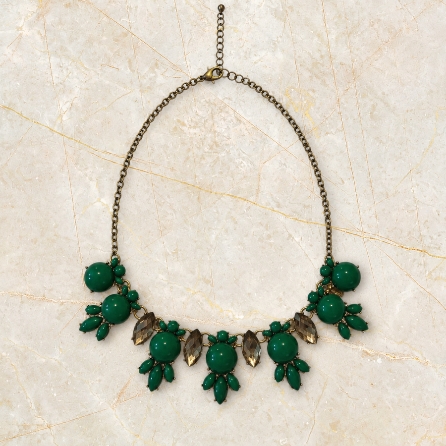 J Crew - Green Enamel *Rare* Necklace