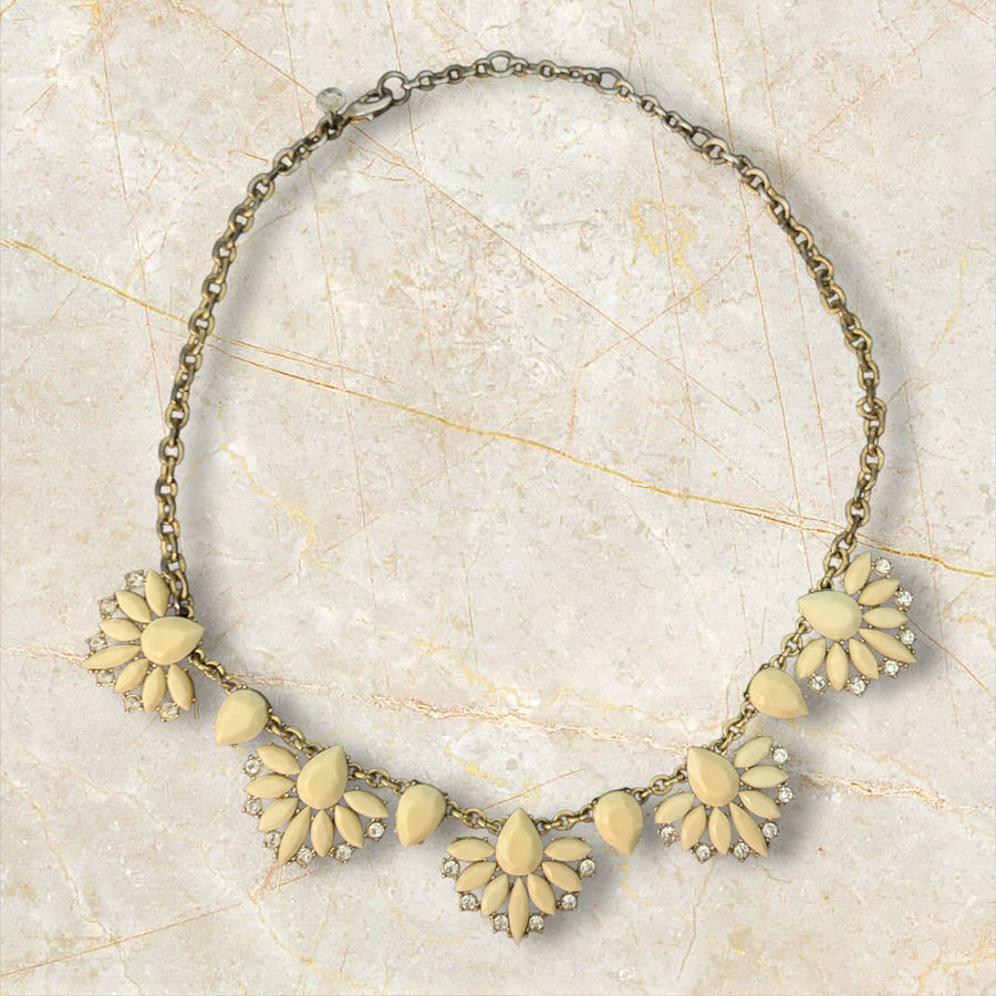J Crew - Cream Enamel Statement Necklace