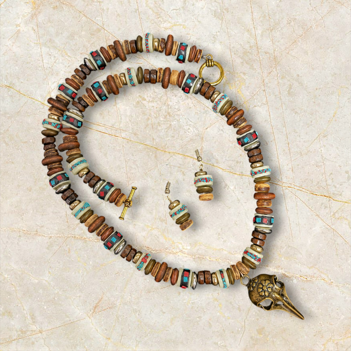 The Midwest Mystic Artisan Necklace & Earring Set